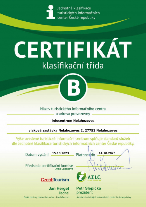 certifikát infocentra
