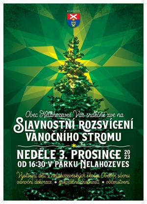 Plakát rozsvěcení vánočního stromu 