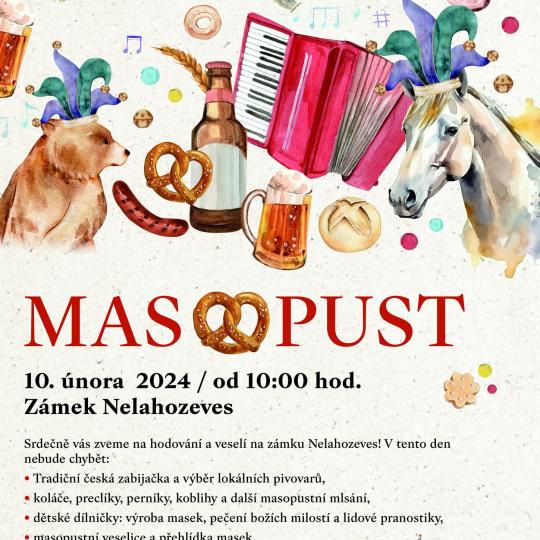 Plakát Masopust zámek Nelahozeves 